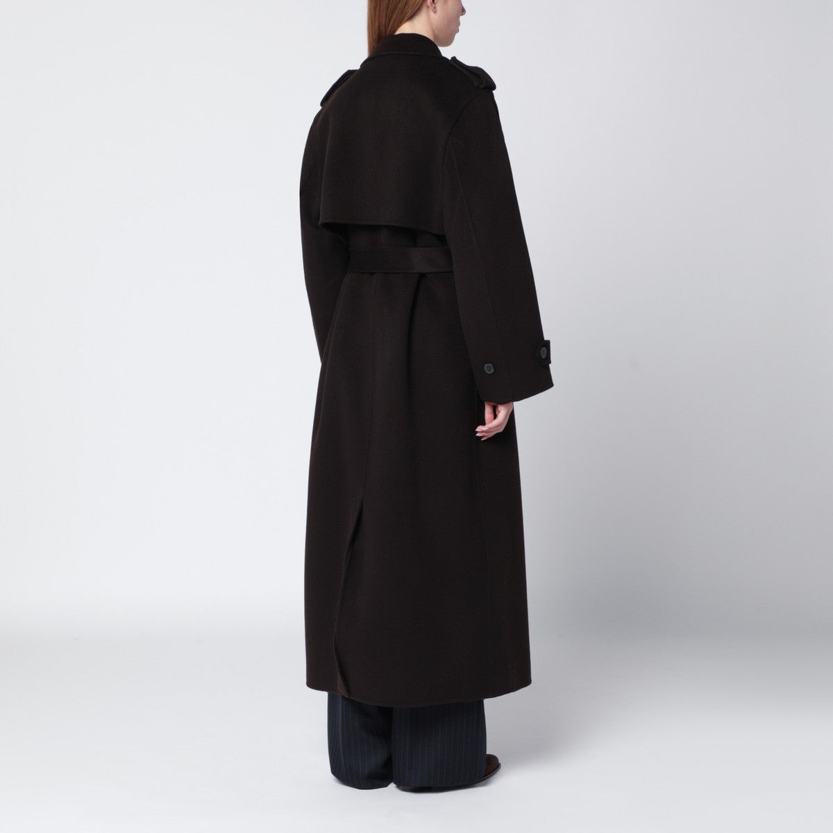 IVY OAK Brown long wool coat